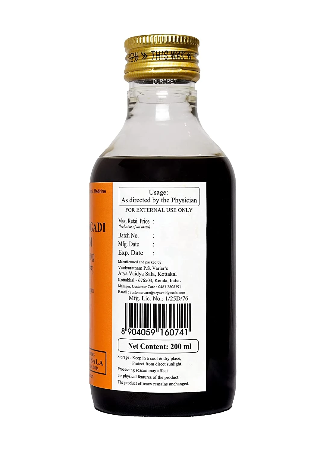Kottakkal Arya Vaidyasala Nilibhringadi Tailam, 200 ml-2.webp